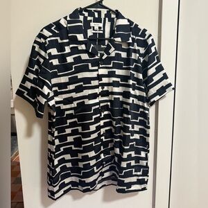 Reiss Black and White Patterned Men's Shirt